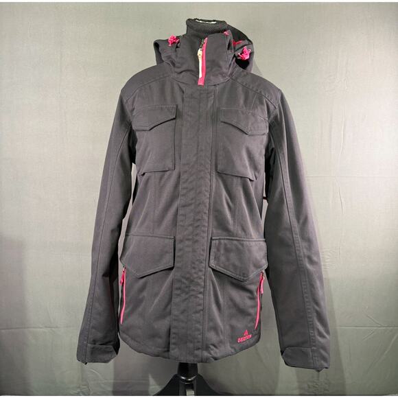 Burton Jacket Women S Gore-Tex Coat Thermal Snowboard Cozy Athleisure Black Pink